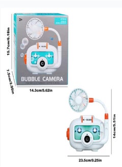 Generic Creative Mini Fan, Function Bubble Camera Toys Kids, Outdoor Games Toys Robot Bubble Machine Light Electric Blowing Bubble Toys  - Image 3