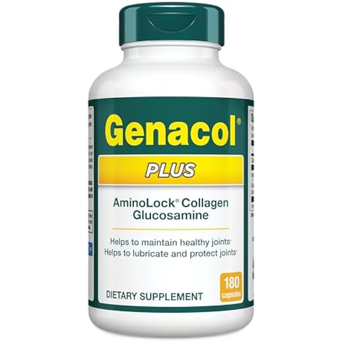 Genacol Plus – Glucosamine and Ultra-Hydrolyzed Collagen, Joint Health Supplement for Men & Women, Protects and Maintains Healthy Joints, 180 Capsules (60-Day Supply) - Image 1