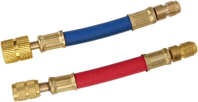 Brass HVAC Adapter Set 8Pcs CT 138 for R134A R12 Systems 7 16M 5 16F Sizes - Image 4