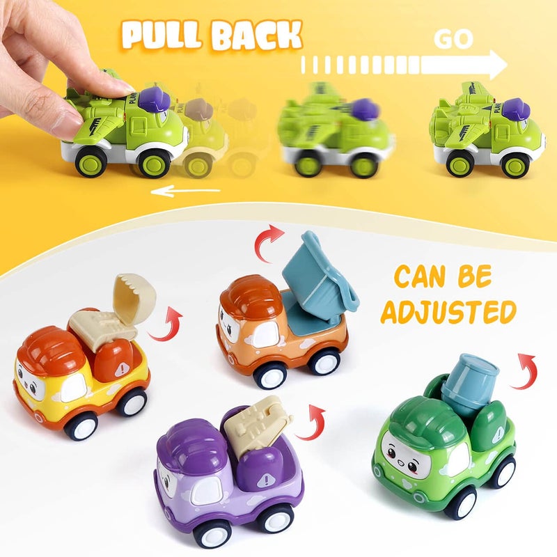 Kiddiworld Mini Car Toys for 1 Year Old Boy Gifts, 12 Sets Pull-Back Trucks with Playmat/Storage Box for Toddlers Age 1-2, Baby Toys 12-18 Months, 1st Christmas Birthday Gifts for One Year Olds - Image 4