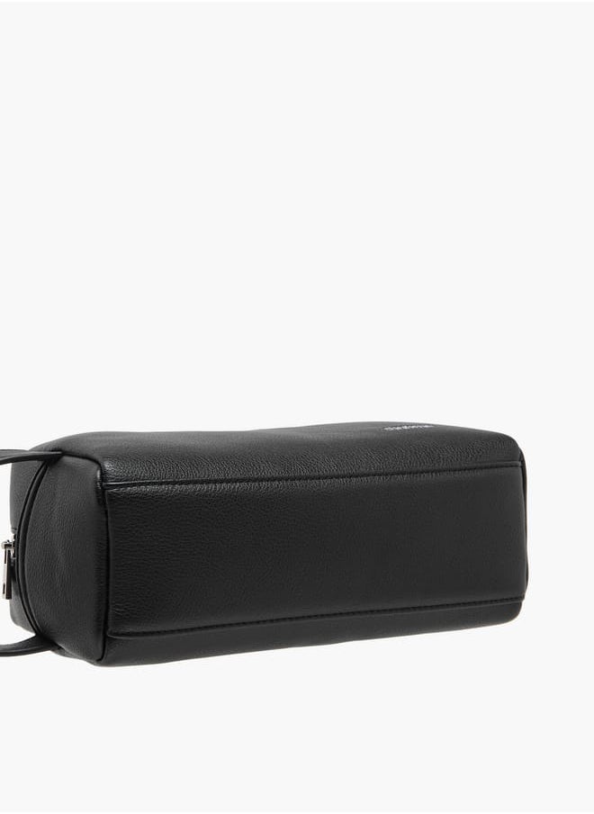 DUCHINI Men's Textured Pouch with Zip Closure and Wristlet Strap  - Image 5