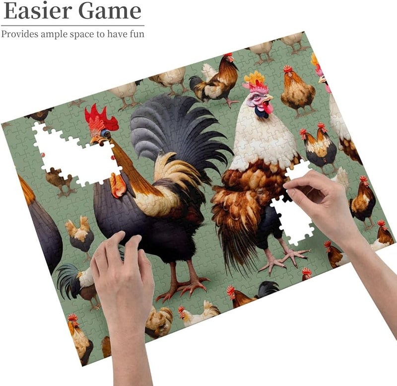 لغز بازل ديك فياح الديك 500 قطعة للكبار ديكور المنزل هدية - Image 4