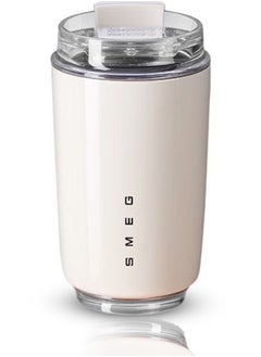 smeg Travel coffee cup with lid stainless steel vacuum insulated cup leakproof reusable double-layer insulated cup suitable for iced and hot drinks  - Image 1