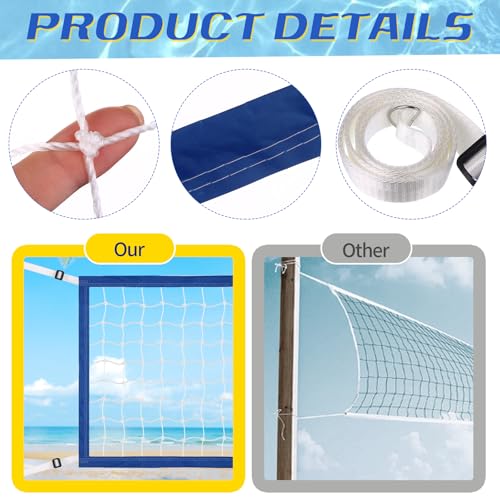 Mkhaslri Replacement Pool Volleyball Net Adjustable Length 15ft - 25ft, Portable Volleyball Net for Outdoor Backyard Swimming Pool Beach - Image 3