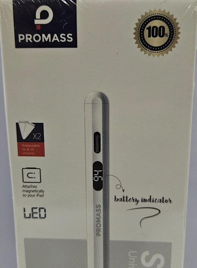 PROMASS Active Digital Stylus Pen Pencil With Fast Charging  White - Image 3