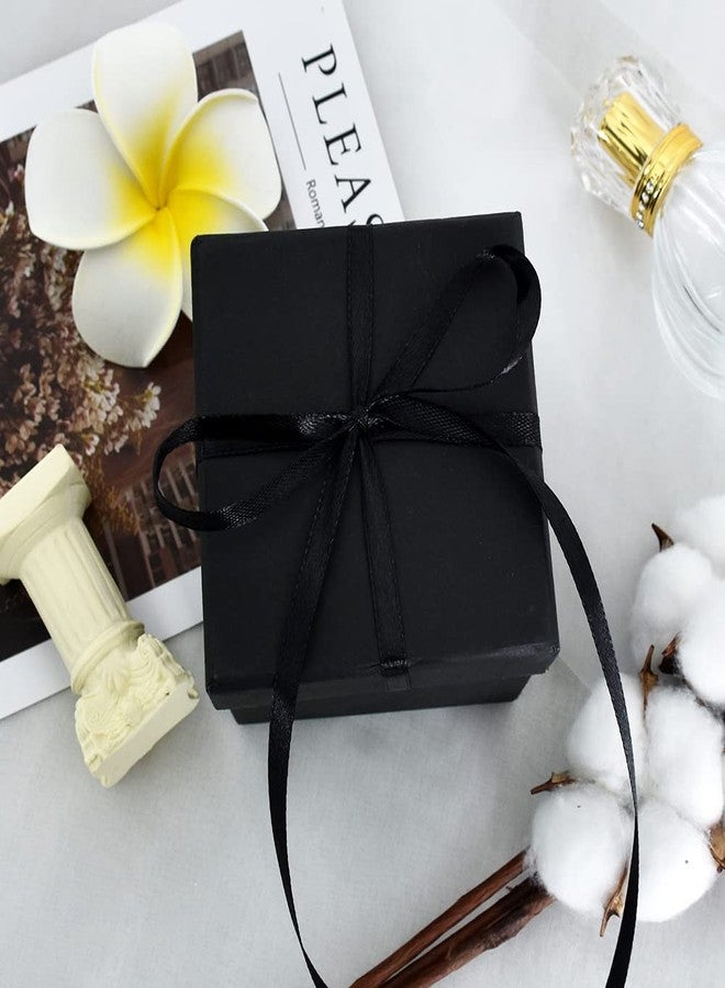 TONIFUL 1/4 Inch x 100yds Black Satin Ribbon, Thin Solid Color Satin Ribbon for Gift Wrapping, Crafts, Hair Bows Making, Wedding Party Decoration,Halloween, Floral Bouquets - Image 5