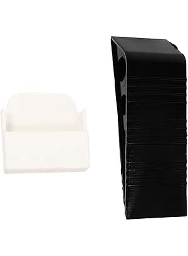 عبوتين من إسفين توقيف الباب المطاطي الأسود مع حماية مضادة للاصطدام للمكتب والمنزل - Image 1
