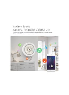SYOSI Smart Wi-Fi Siren Alarm, Wireless Alarm, Burglar Alarm with Sound and Light, 100dB Sounder, Tuya App Control, No Hub Required, for House, Apartment, Compatible with Alexa, Google Assistant(1 Pack)  - Image 2