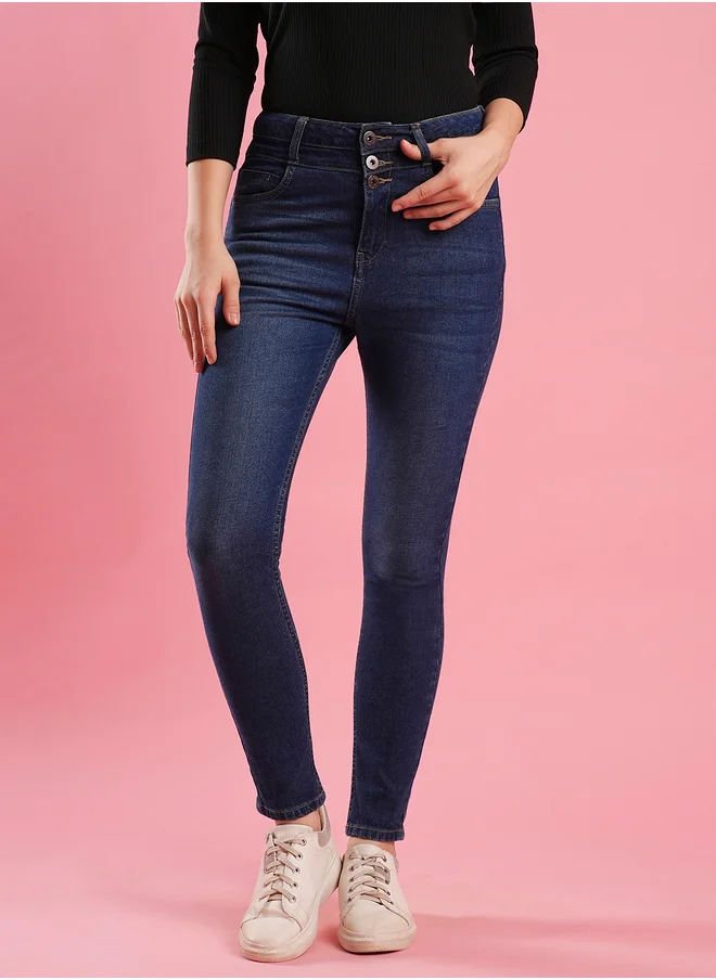جلو باص Globus High Rise Skinny Fit Jeans with Pockets