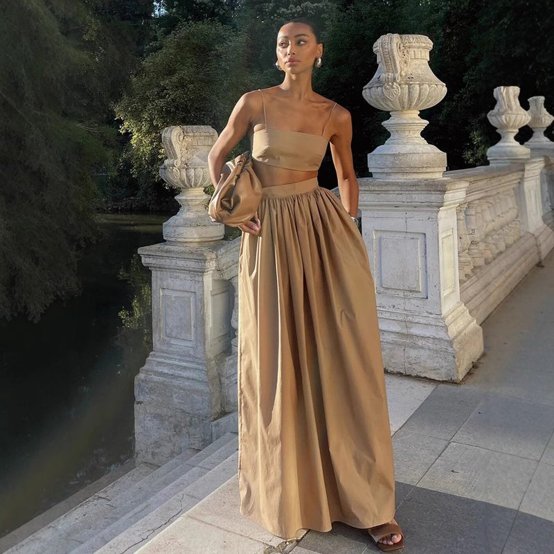 Women's Pure Cotton Cami & Long Skirt Lingerie Set Spring/Summer 2026 - Image 1