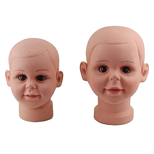 Voloria Big Baby Boy Children Mannequin Manikin Head for Wig Hats Display Show Stand Model Mannequins 1piece - Image 3