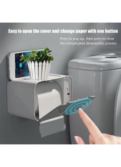 Generic Wall Mounted Automatic Induction Toilet Paper Holder with Waterproof Shelf Ideal for Bathroom Accessories and Dispenser  - Image 3