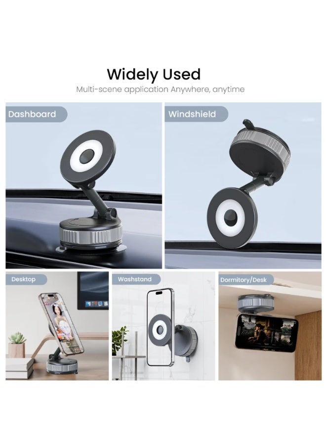 HM2A Magnetic Phone Holder for Car [120+ LB Strongest Suction & 2800gf Strongest Magnetic] 360° Adjustable Car Phone Holder for Magsafe Phone Holders for Your Car for iPhone 17 Pro Max 16 15 14 13 12 Plus - Image 3