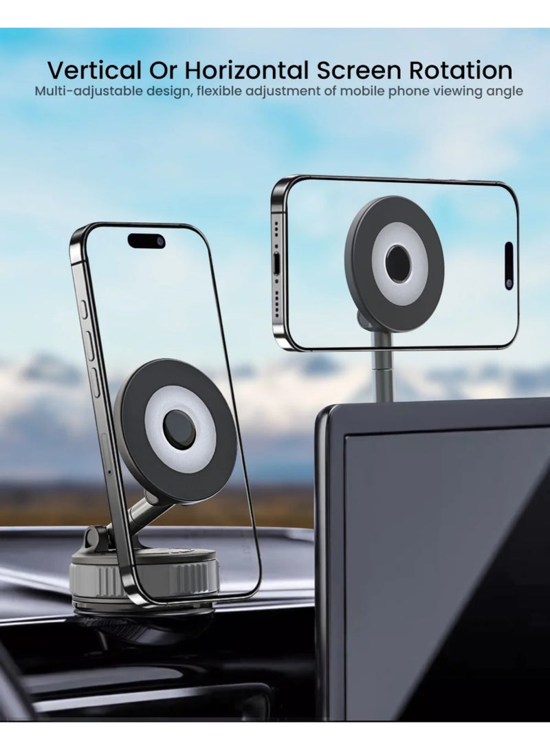 HM2A Magnetic Phone Holder for Car [120+ LB Strongest Suction & 2800gf Strongest Magnetic] 360° Adjustable Car Phone Holder for Magsafe Phone Holders for Your Car for iPhone 17 Pro Max 16 15 14 13 12 Plus - Image 5