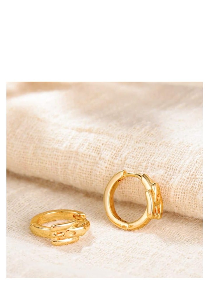 Women Huggie Earrings Gold Hoop Sleeper 14K Gold Filled Small Simple Handmade Hypoallergenic Everyday Jewelry - Image 5