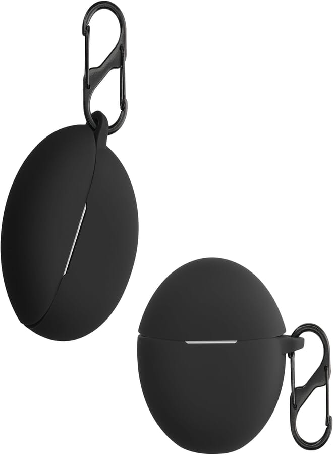 kwmobile Case Compatible with Oppo Enco Buds 2 / Oppo Enco Air 2i Case - Silicone Cover Holder for Earbuds - Black