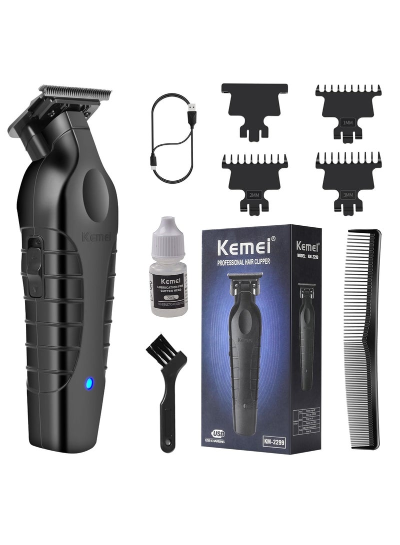 New 2299 Professional Hair/Beard Trimmer: Cordless Rechargeable T Blade Clippers - Image 2
