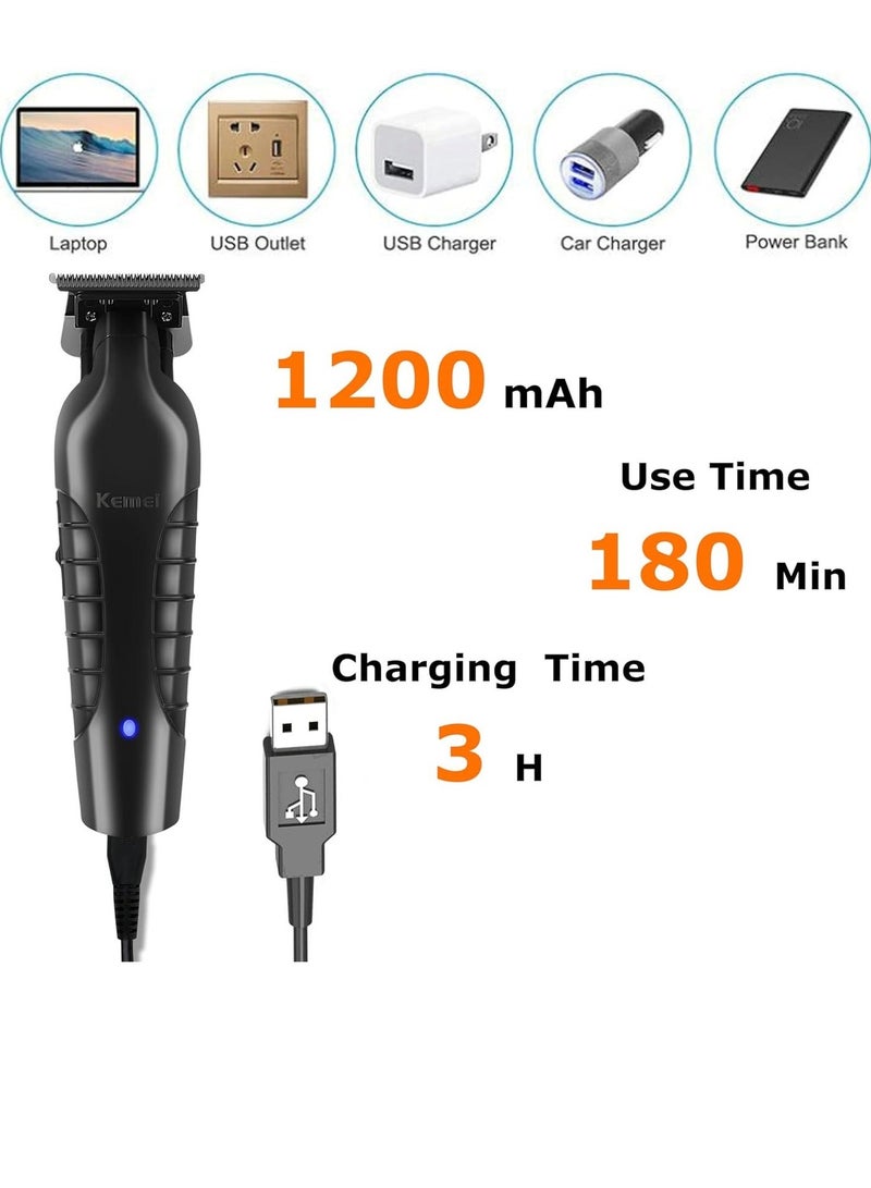 Professional Hair/Beard Trimmer: Cordless Rechargeable T Blade Clippers - Image 4