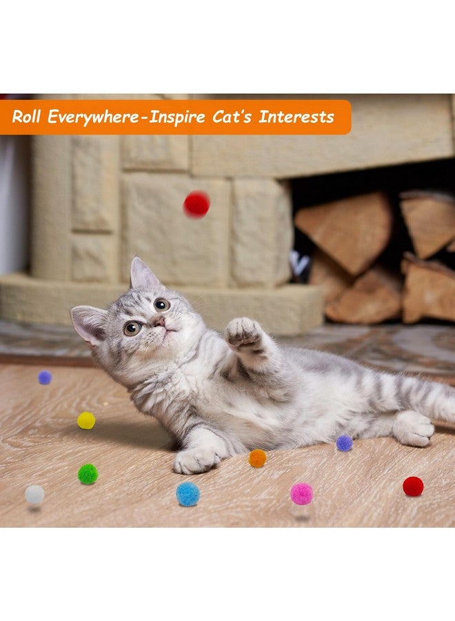 Andiker Cat Sparkle Balls, 1.5 Inches 20pcs Colorful Tinsel Cat Glitter Balls Chew and Chase Cat Pom Pom Balls Interactive and Lightweight Cat Toys for Indoor Cats to Keep Fit and Active (3cm Rainbow) - Image 5