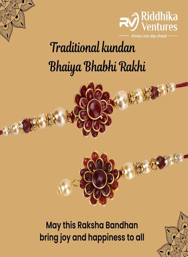 مشاريع ريديكا Riddhika Ventures Brother Rakhi مع بطاقة تهنئة | هدايا راخي للأخ، الأخت، بهايا، بهابهي لمهرجان راكشا باندهان الهندي (B2B2K) - Image 2