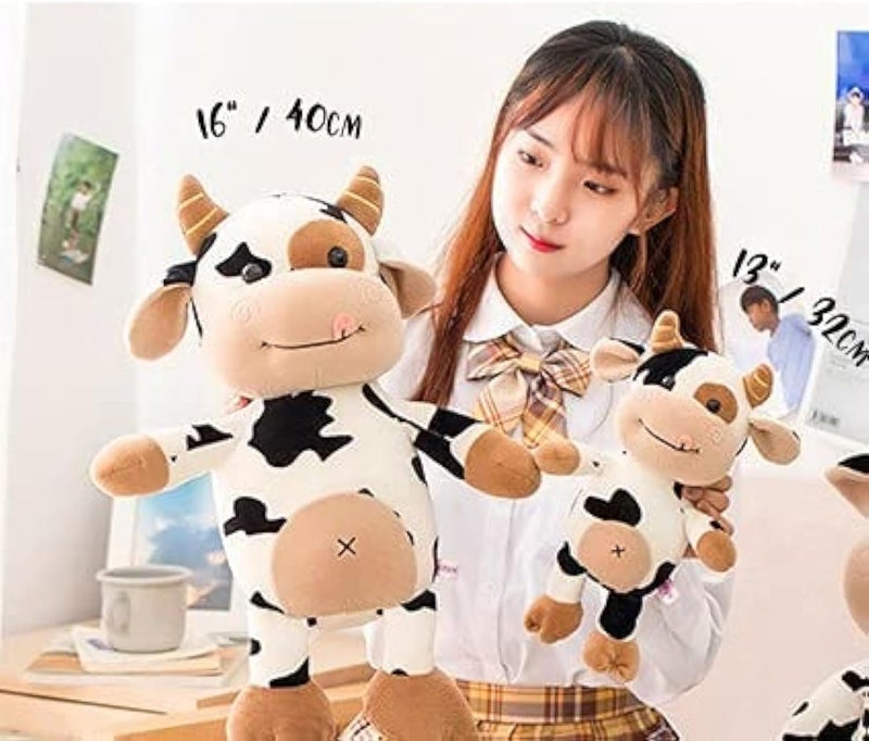 DZHJKIO Generic Cow Plush Toy,16 inch Stuffed Animal Throw Plushie Pillow Doll,Soft Fluffy Friend Hugging Cushion-Present for Every Age and Occasion - Image 5