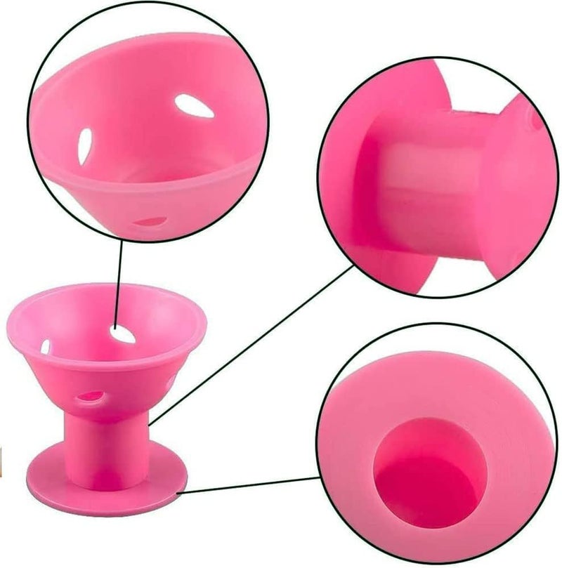 DNESHY Silicone Hair Curlers Heatless Rollers for Women (Pink, 10 pcs) - Image 5