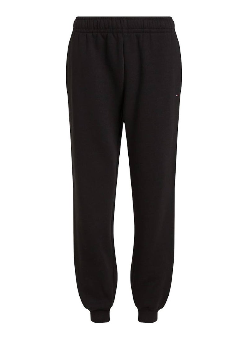 TOMMY HILFIGER Women's Flag Essentials Sweatpants - Cotton, Black  - Image 5