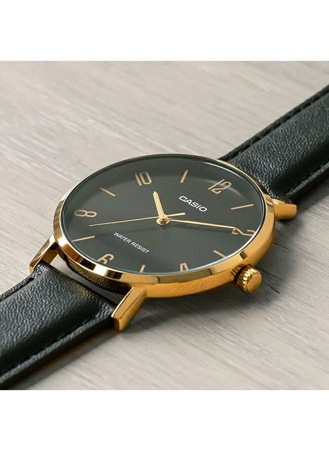 CASIO - ساعة انالوج جلدية MTP-VT01GL-1B2UDF - Image 1