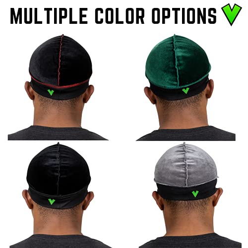 Veeta Superior Wave Cap - Soft Velvet Fabric | Maximum Compression Wave Cap | Soft Elastic Headband | Silky Polyester Liner (Black) - Image 5