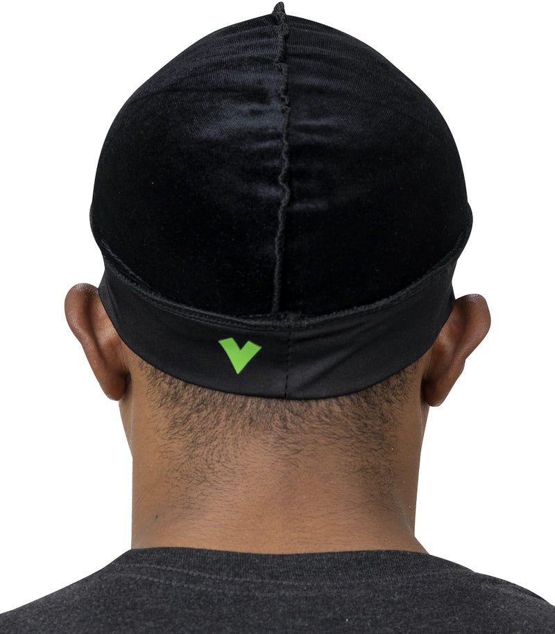 Veeta Superior Wave Cap - Soft Velvet Fabric | Maximum Compression Wave Cap | Soft Elastic Headband | Silky Polyester Liner (Black) - Image 2
