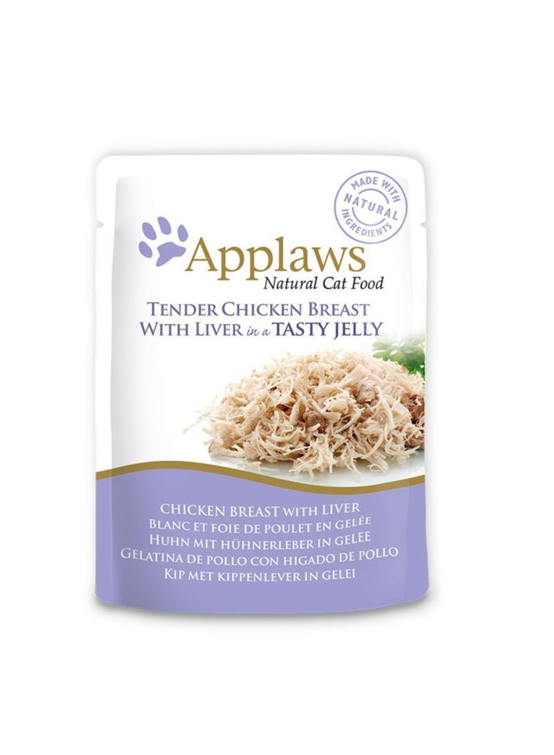 Applaws 10PC Cat Chicken with Liver Jelly Pouch 70G - Image 2