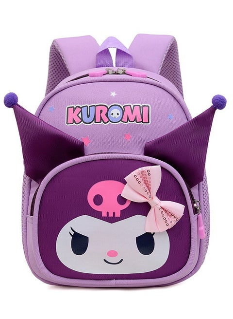 Kids Backpack - Lightweight Waterproof School Bag - Cartoon Girls School Bag Kids School Bag Kuromi Purple Mini School Bag For Preschoolers