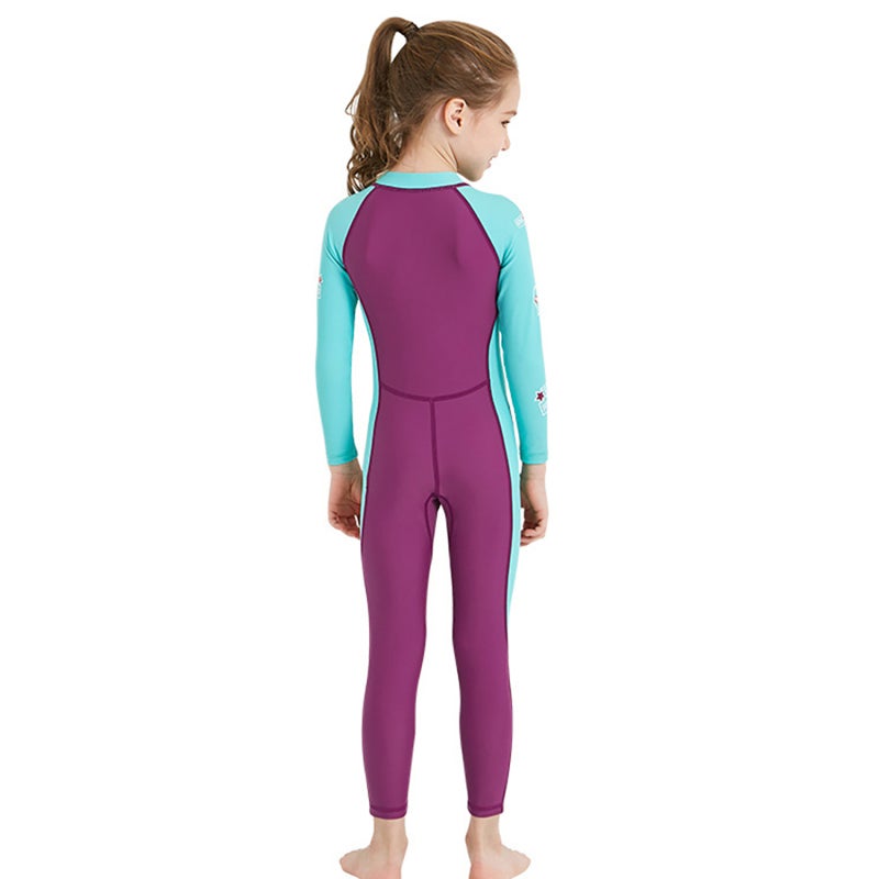 Kids Swimsuit: Rose Size S Premium Spandex-Nylon Fabric - UPF 50+ Full Body UV Protection Full Body Swim Suit for Kids Swimming, Snorkeling, Surfing - Image 4