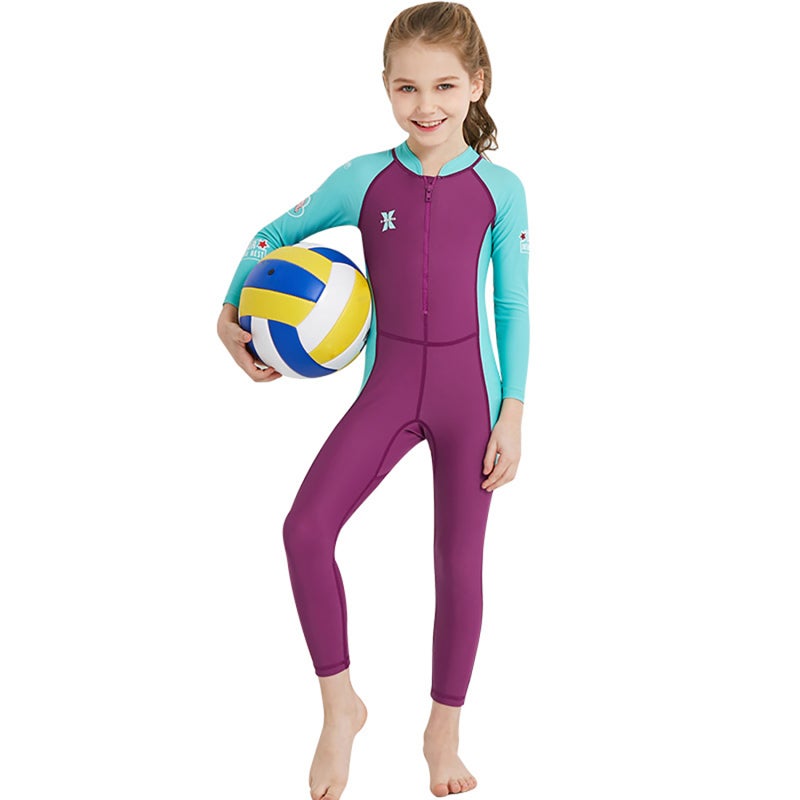 Kids Swimsuit: Rose Size S Premium Spandex-Nylon Fabric - UPF 50+ Full Body UV Protection Full Body Swim Suit for Kids Swimming, Snorkeling, Surfing - Image 3