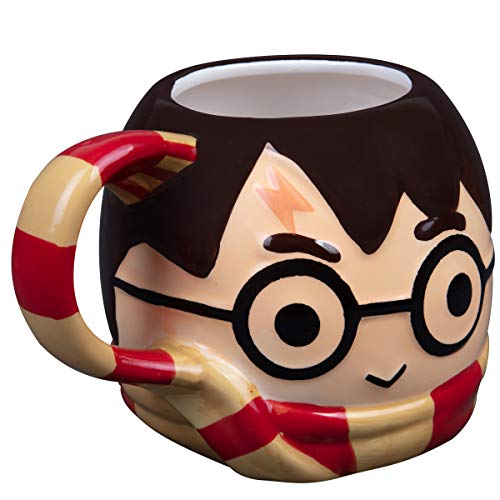 Harry Potter Figural Coffee Mug, 24 oz - Cute Chibi Design with Gryffindor Scarf Handle - Ceramic - Image 2