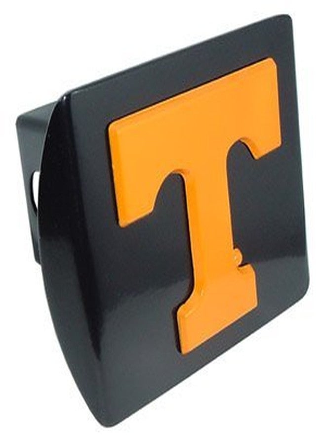 University of Tennessee Volunteers "Black with Orange Power T Emblem" College Sports Metal Trailer Hitch Cover Fits 2 Inch Auto Car Truck Receiver