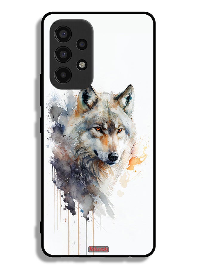 Tolwak Samsung Galaxy A53 5G Protective Case Cover Wolf Abstract Art - Image 1