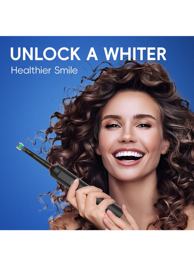 Generic - Rotating Electric Toothbrush, 3 Modes USB Fast Rechargeable Rotary Electric Toothbrush with Timer, Travel Case and 2 Brush Heads - Image 1