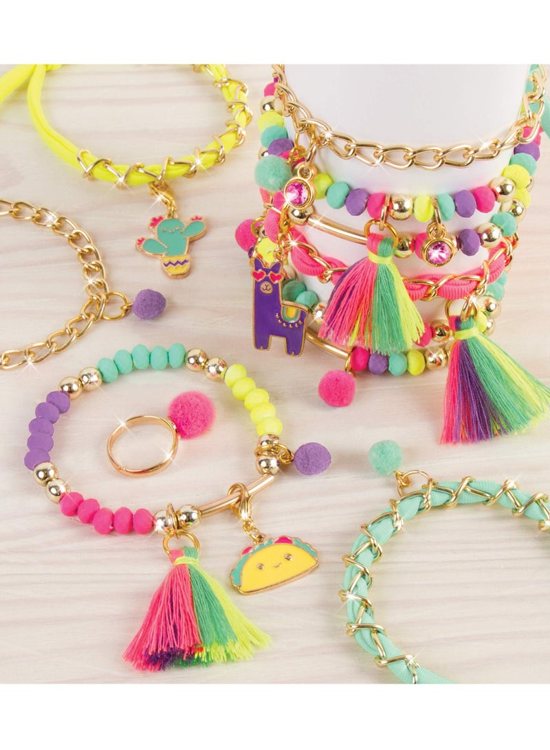 DIY Charm Bracelet Making Kit with Case, Arts and Crafts Kit with Beads and Charms for Unique Jewelry Making - Image 3