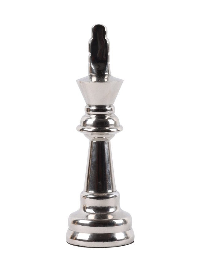 Decor de Maison Brings Handcrafted Chess King Queen Small - Set Decorative Showpiece|chess pieces for home decor|Sculpture for Livingroom, Drawingroom, Office, Table, Desk & Shelf In Silver (6x6x14cm) - Image 4