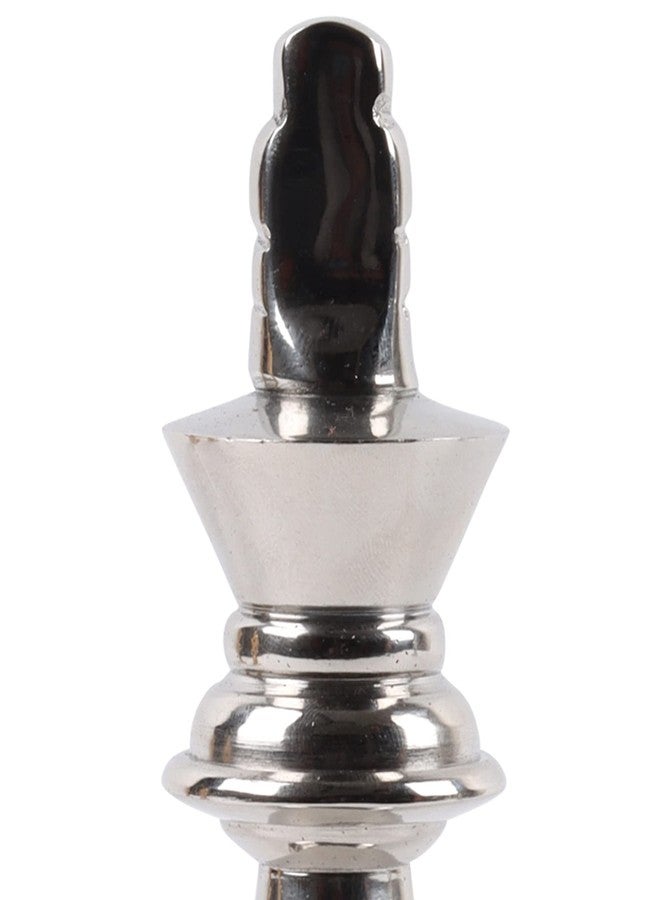 Decor de Maison Brings Handcrafted Chess King Queen Small - Set Decorative Showpiece|chess pieces for home decor|Sculpture for Livingroom, Drawingroom, Office, Table, Desk & Shelf In Silver (6x6x14cm) - Image 5