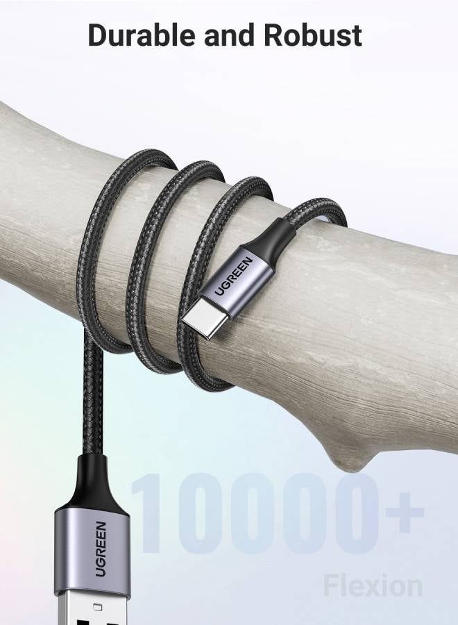 Ugreen USB C Cable 2M USB A to Type C Cable Nylon Braided Fast Charger Compatible with Samsung Galaxy S21, Note 20, MacBook Pro, Nintendo Switch, Huawei, iPad mini 6, GoPro Hero 7,PS5 Controller, etc - Image 4