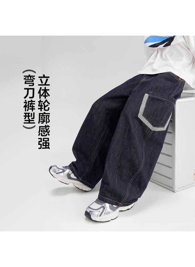 Zuoxi Boys' Jeans Spring/autumn Style Kids' Cargo Pants Loose Trendy Big Boys' Trousers 2025 New Long Pants - Image 4
