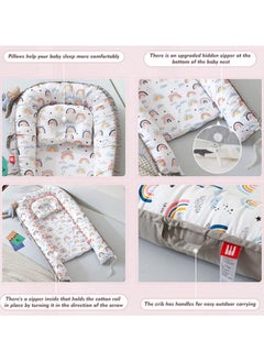 Moro Moro Cotton Baby Nest with Full Zipper – Adjustable & Portable for Newborns  - Image 5
