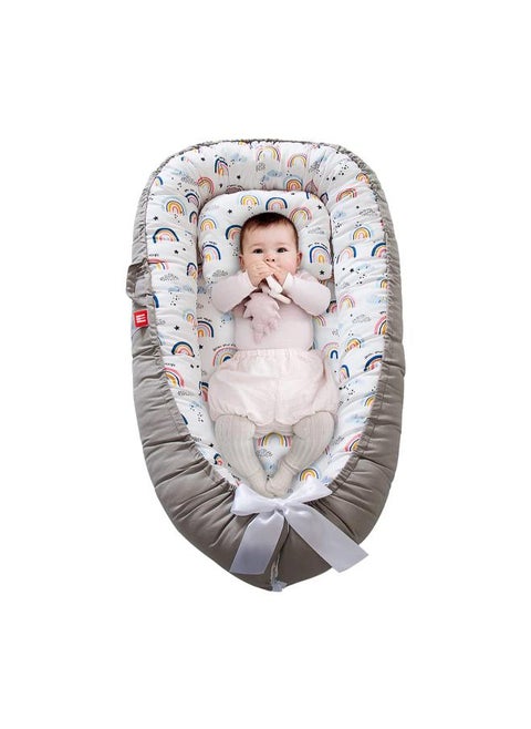 Cotton Baby Nest with Full Zipper – Adjustable & Portable for Newborns