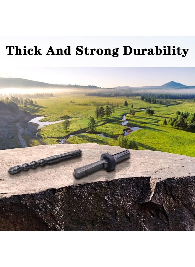 Csdtylh 6Pieces Rock Splitting Wedges And 1Pieces Rotary Hammer Drill Bit, Wedge And Feather Shims, Stone Splitter Tools For Granites, Concretes, Boulders, Volcanic Rocks, Limestone Rocks  - Image 2