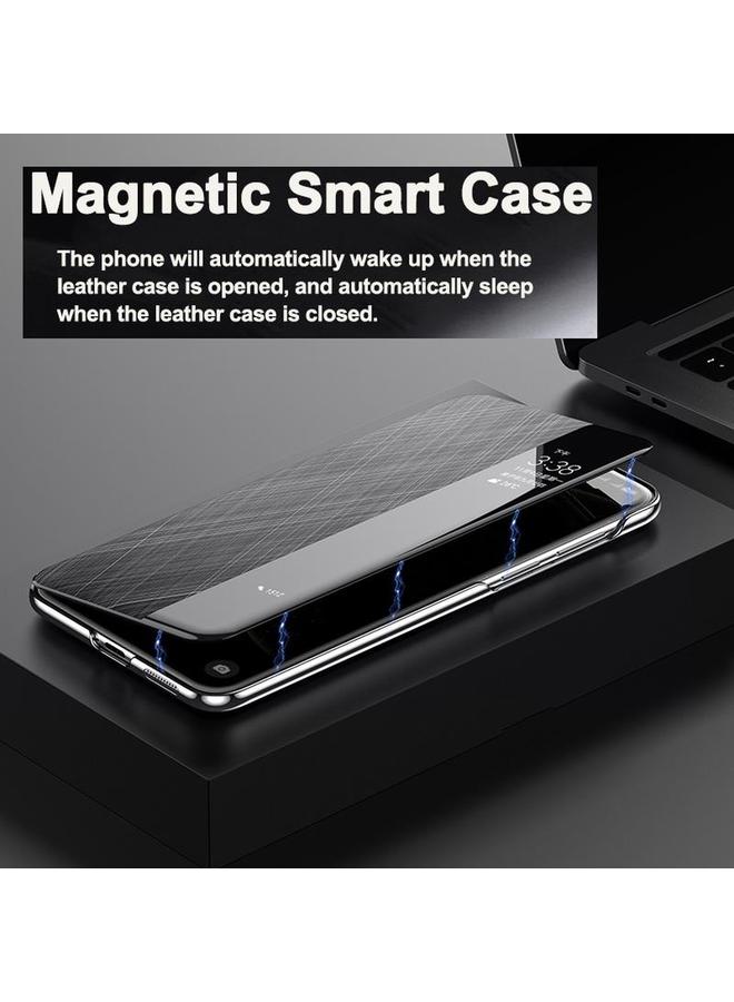 S-TOP Case For Huawei Mate 70 Pro / 70 Pro+ Smart View Window Plain Leather Paint PC Phone Case - Image 3