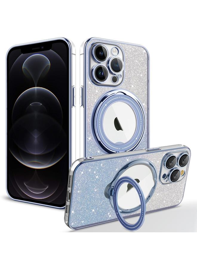 S-TOP Case For iPhone 12 Pro Rotation MagSafe Holder Gradient Glitter TPU Phone Case - Image 1