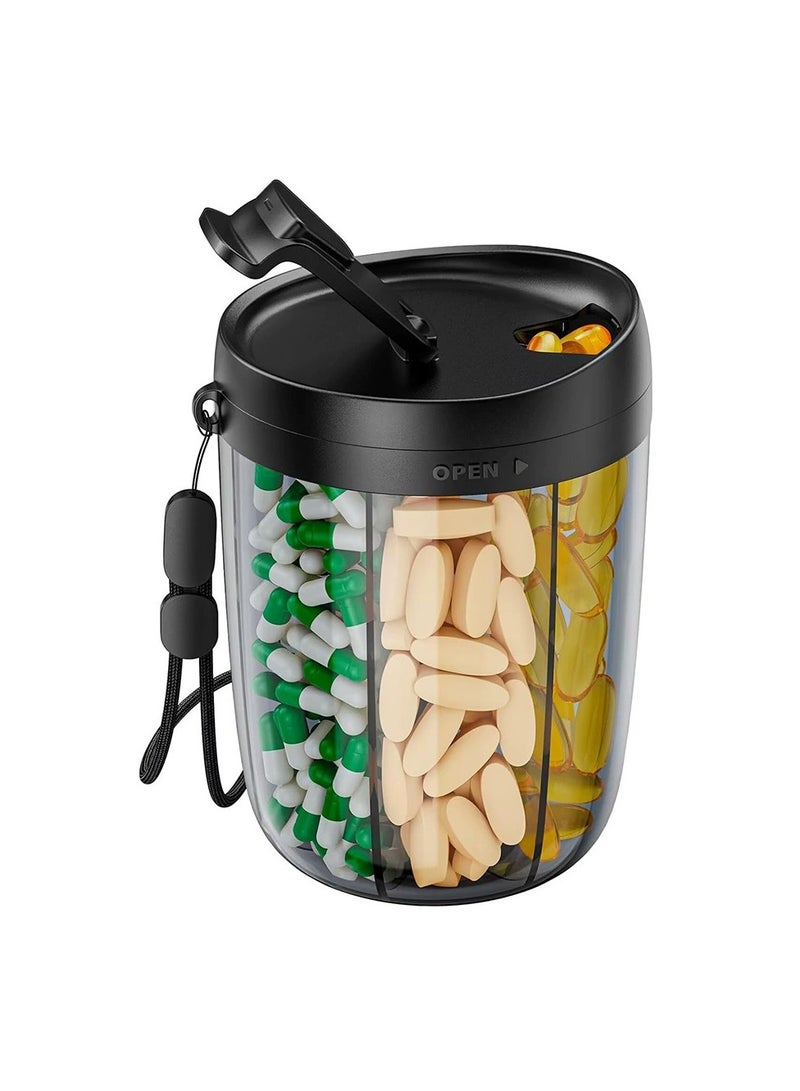 general Large Supplement Organizer Bottle, Holds Plenty of Vitamins in 1 Monthly Pill Dispenser with Anti-Mixing & Wide Openings Design, Easy to Retrieve Meds, Includes 20 Pcs Stick-on Labels - Image 1