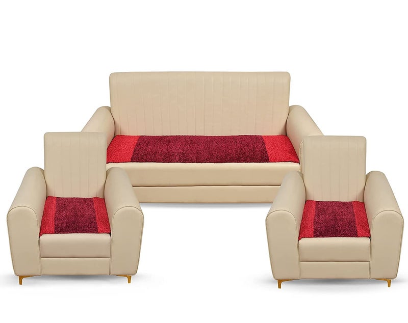 GLOY GLOY Sofa Cover Cotton Polyester for Living Room Sofa L Shape Sofa Hall Sofa 5 Seat Sofa Bedroom Sofa 5 Seater Red Wine - Image 1